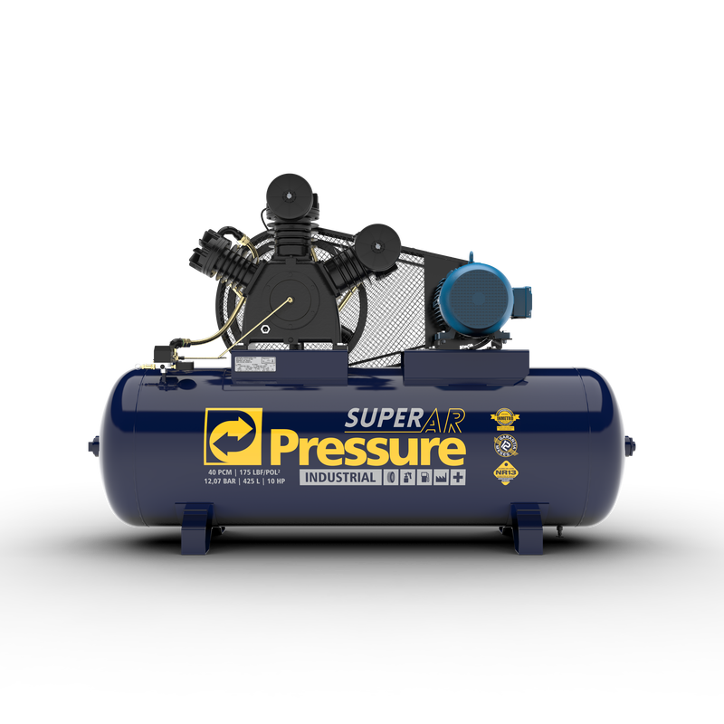 COMPRESSOR DE AR 40PCM W 425LTS 175PSI  SUPER AR TRIF PRESSURE